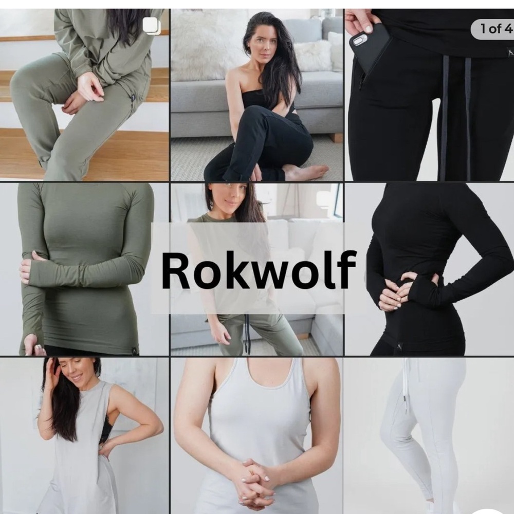 NWT RokWolf lounge long sleeve with Thumbholes
